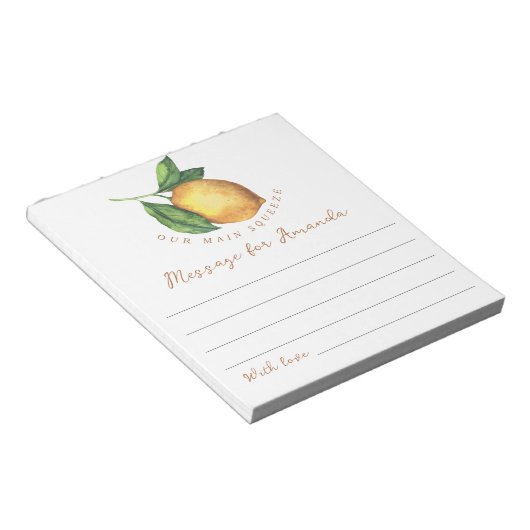 Lemon Geburtstagszeitkapsel Notizblock (angewinkelt)
