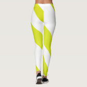 Lemon Gelb gestreifte Lebhaftigkeit Leggings (Rückseite)