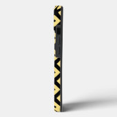 Lemon, gelb und schwarz, Diamant Muster Case-Mate  iPhone Hülle (Rückseite / Links)
