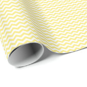 Lemon Gelb-Weiß-Zickzack Muster Geschenkpapier (Rolleneckpunkt)
