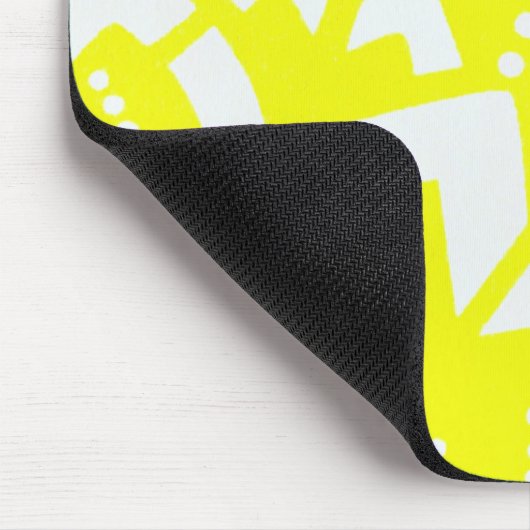 Lemon gelb zirtus grafisches Punktgeometrie Mousepad (Ecke)