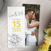 Lemon gelbe Blüte Foto Hochzeit speichern Sie das Save The Date