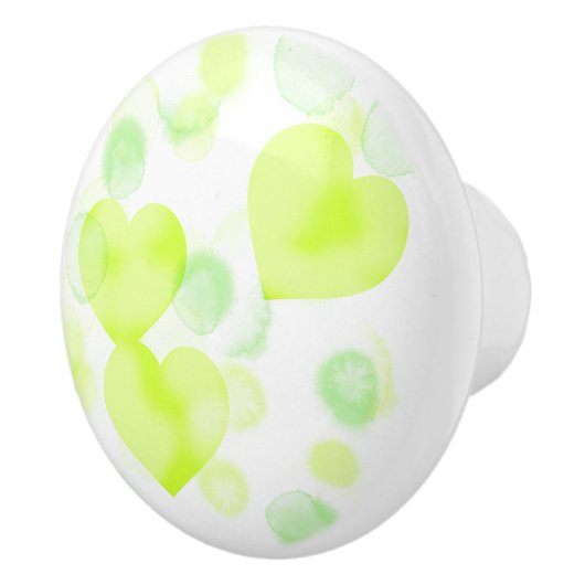 Lemon Gelbe Liebe Herz Keramikknauf (Rechts)