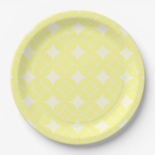 Lemon-gelbes Shippo-Muster Pappteller