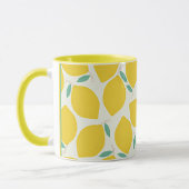 Lemon-gelbes Zitronenmuster Tasse (Links)