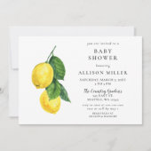 Lemon Gender Neutral Baby Shower Einladung (Vorderseite)