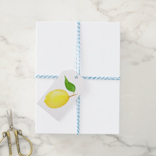 Lemon Gift Tags Geschenkanhänger (Mit Garn)