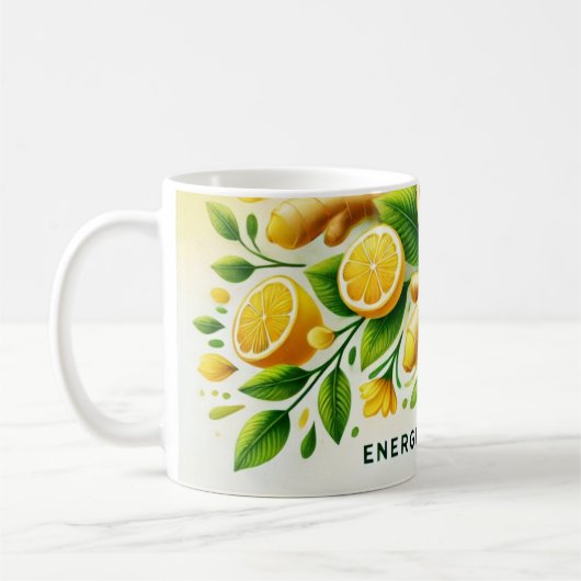 Lemon Ginger AI art Kaffeetasse (Links)