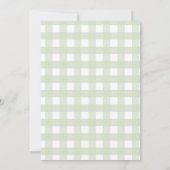Lemon Gingham 1st birthday invitation Einladung (Rückseite)