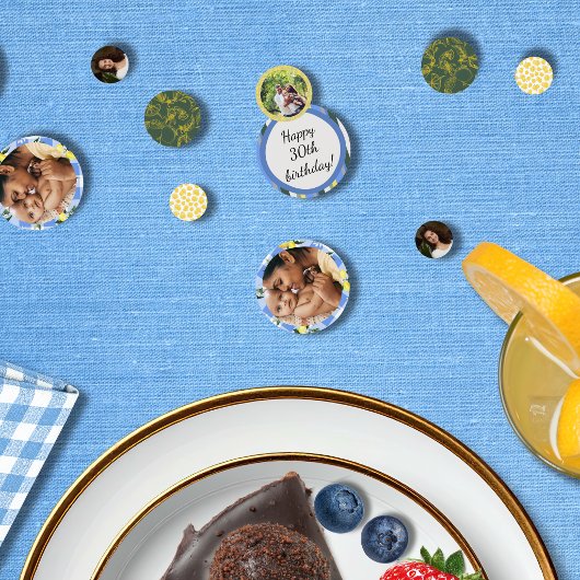 Lemon Gingham & Blue Summer Konfetti