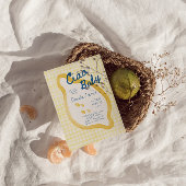 Lemon Gingham Ciao Baby Shower Einladung