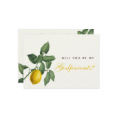 Lemon Godellies Vorschlag Blattgelbes Skript Karte (Vorderseite/Rückseite Beispiel)