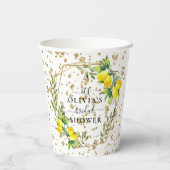 Lemon Gold Geometric Brautparty Paper C Pappbecher (Rückseite)