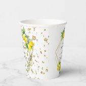 Lemon Gold Geometric Brautparty Paper C Pappbecher (Rechts)