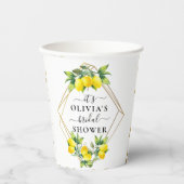 Lemon Gold Geometric Brautparty Paper C Pappbecher (Vorderseite)