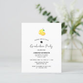 Lemon Graduation Party Elegant Simple (Stehend Vorderseite)
