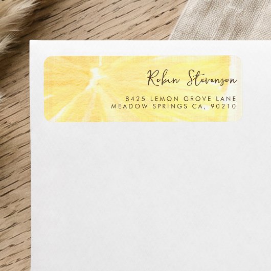 Lemon Graduation Return Address Label