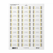 Lemon Gray Chevrons Business Contact Info Labels (Vorne)