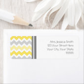 Lemon Gray Chevrons Custom Rücksendeadressen-Aufkl (Insitu)