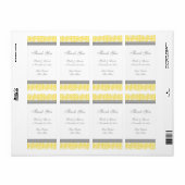 Lemon Gray Damask Wedding Labels (Vorne)
