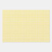 Lemon Gray Gingham Geschenkpapier Set (Vorderseite 2)