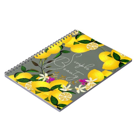 Lemon Gray Notizblock (Linke Seite)