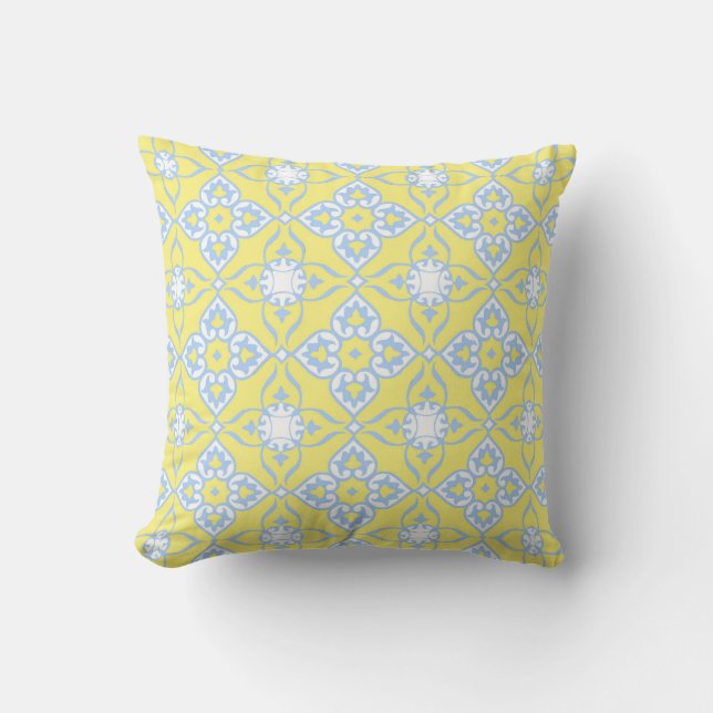Lemon Gray Reversible Throw Kissen (Vorderseite)