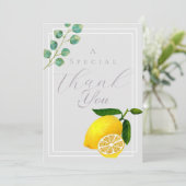 Lemon Gray Vielen Dank Dankeskarte (Stehend Vorderseite)