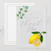 Lemon Gray Vielen Dank Dankeskarte (Vorne/Hinten)