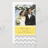 Lemon Gray Vielen Dank für Ihre Hochzeit Foto Card Dankeskarte (Vorne/Hinten)