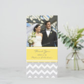Lemon Gray Vielen Dank für Ihre Hochzeit Foto Card Dankeskarte (Stehend Vorderseite)
