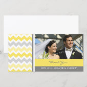 Lemon Gray Vielen Dank für Ihre Hochzeit Foto Card Dankeskarte (Vorne/Hinten)