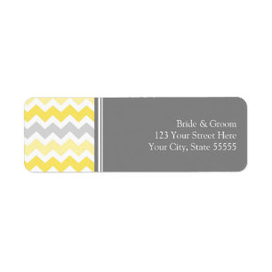 Lemon Gray Wedding Custom Rücksendeadressen-Aufkle