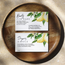 Lemon Green Book for Baby Enclosure Card