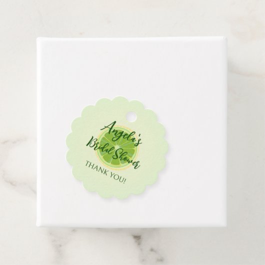 Lemon Green Brautparty Favor Tag Geschenkanhänger (Beispiel)
