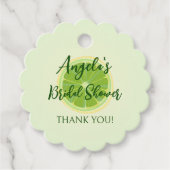 Lemon Green Brautparty Favor Tag Geschenkanhänger (Vorderseite)