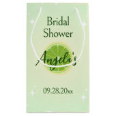 Lemon Green Brautparty Geschenktasche Kleine Geschenktüte (Rückseite)