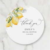 Lemon Green Citrus Brautparty Geschenkmarke Geschenkanhänger (Vorderseite)