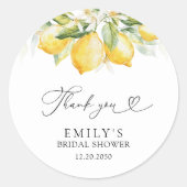 Lemon Green Citrus Brautparty Stickers (Vorderseite)
