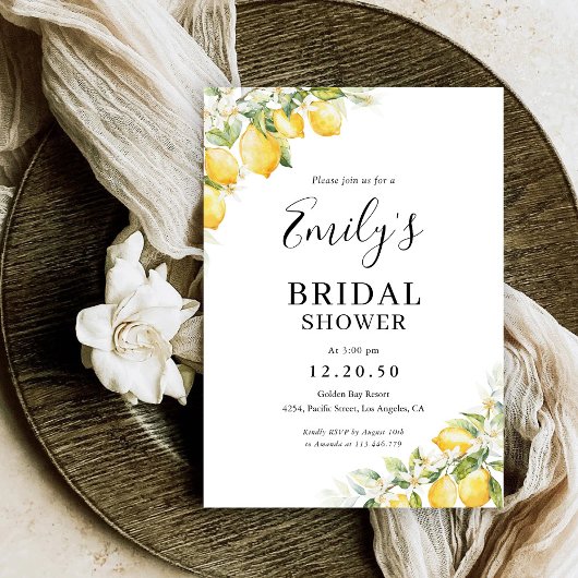 Lemon Green Citrus Bridal Dusche Einladung