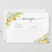 Lemon Green Citrus Large Recipe Karte (Vorderseite)