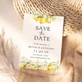 Lemon Green Citrus Save the Date Card