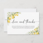 Lemon Green Citrus Wedding danke Ihnen Karten (Vorderseite)