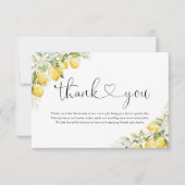 Lemon Green Citrus Wedding danke Ihnen Karten (Vorderseite)