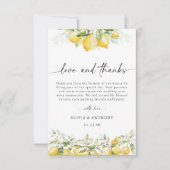 Lemon Green Citrus Wedding danke Ihnen Karten (Vorderseite)