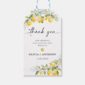 Lemon Green Citrus Wedding Zeremony Geschenk-Tag Geschenkanhänger (Vorderseite)