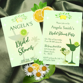 Lemon Green Cocktail Party Brautparty Einladung