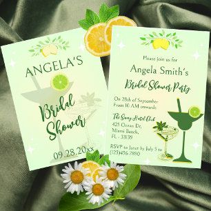 Lemon Green Cocktail Party Brautparty Einladung