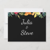 Lemon Green Floral Wedding Save the Date Card (Rückseite)