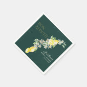 Lemon Green Main Squeeze Brautparty Serviette (Ecke)